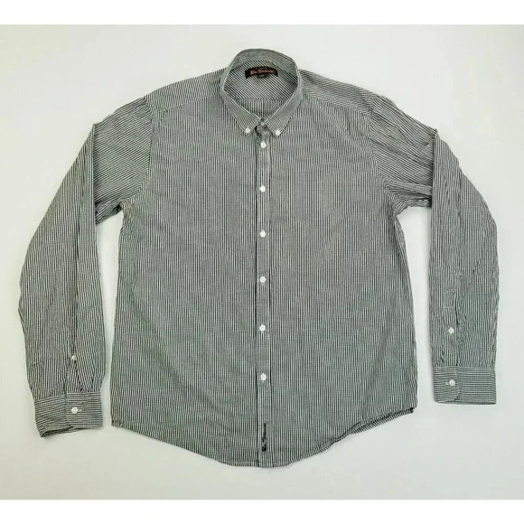 Ben Sherman Size Large Mens Button Down Embroidered Logo Long check Sleeve Shirt - Picture 1 of 11
